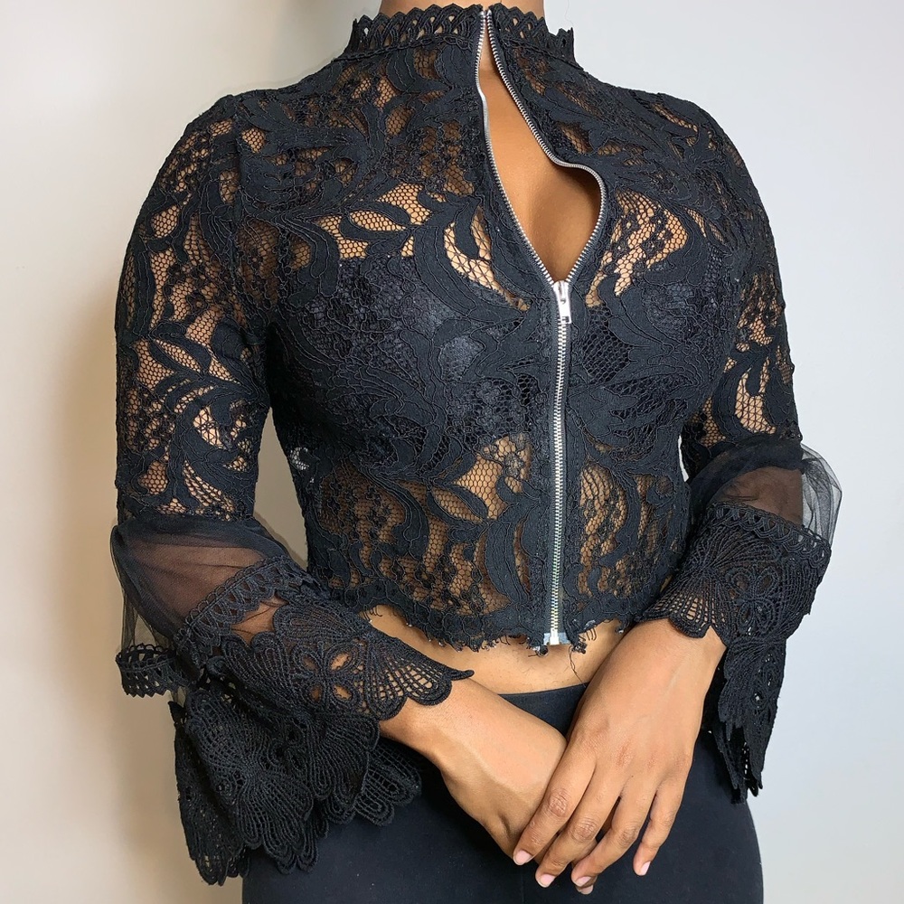Versatile Black Lace Top